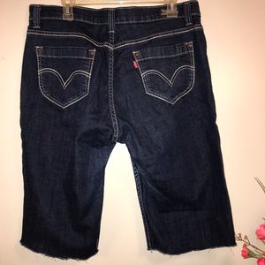 Levi’s 529 jean/denim shorts with raw hem size 16m